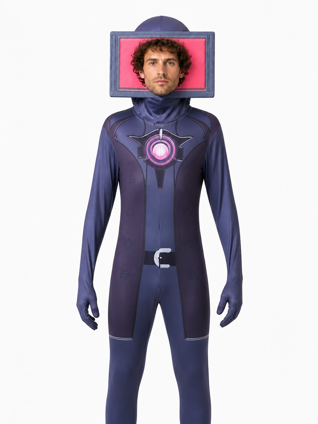 TV Man Cosplay Jumpsuit Costumes detail 3
