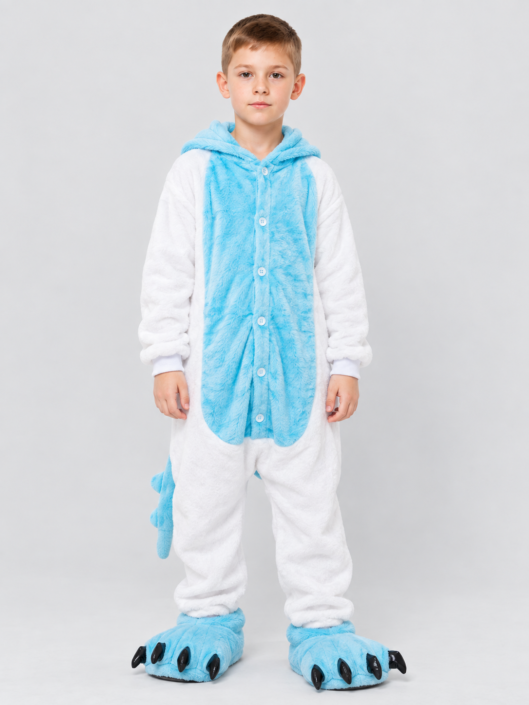 Kids' Dinosaur Hooded Pajama Jumpsuit