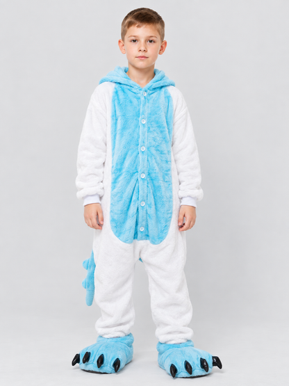 Kids' Dinosaur Hooded Pajama Jumpsuit