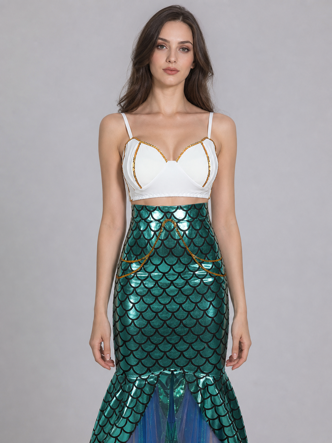 Mermaid Stage Costume with Top and Skirt Costumes detail 3