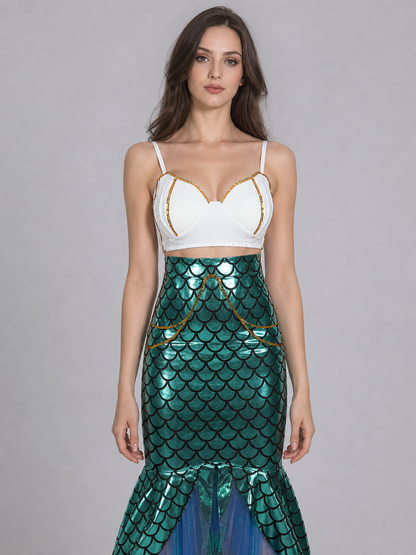 Mermaid Stage Costume with Top and Skirt Costumes detail 3