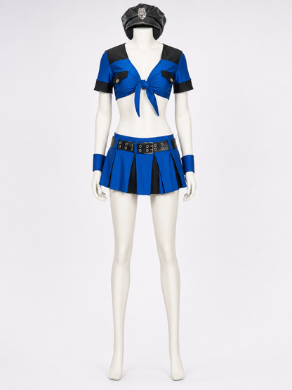 Police-Style Skirt Costume for Role-Playing Looks