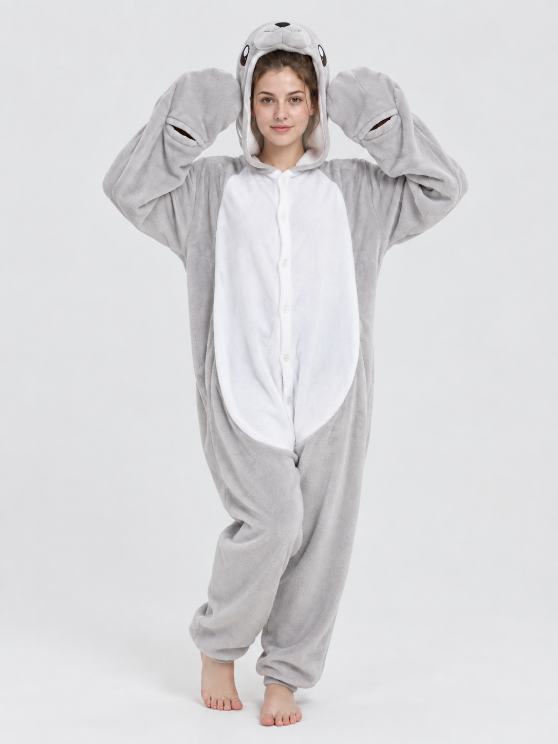 Sea Lion Hooded Kigurumi Pajama with Face Detail