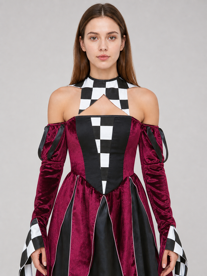 Retro Court Ball-Style Dress for Cosplay