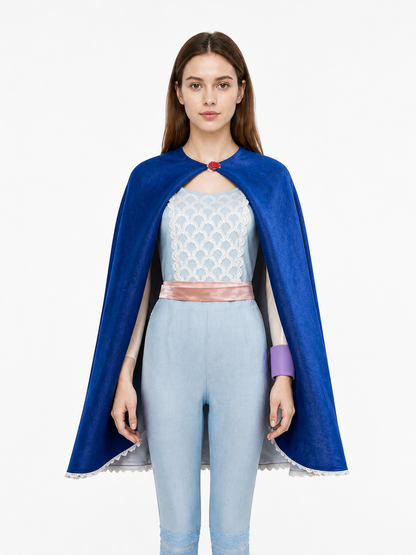 Costume with Long Cape, Pants, and Accessories