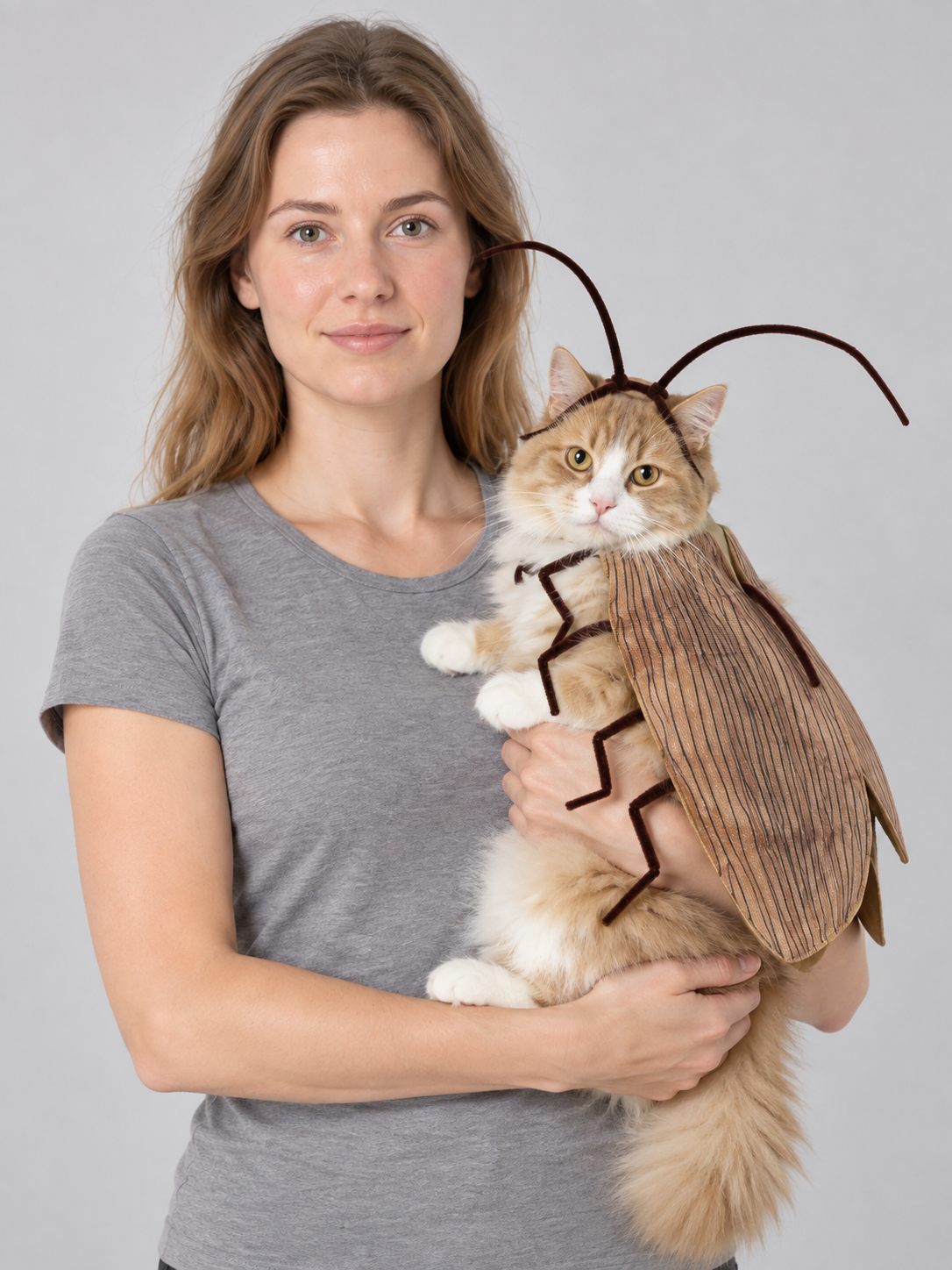 Cat Cockroach Costume with Wings and Antennae
