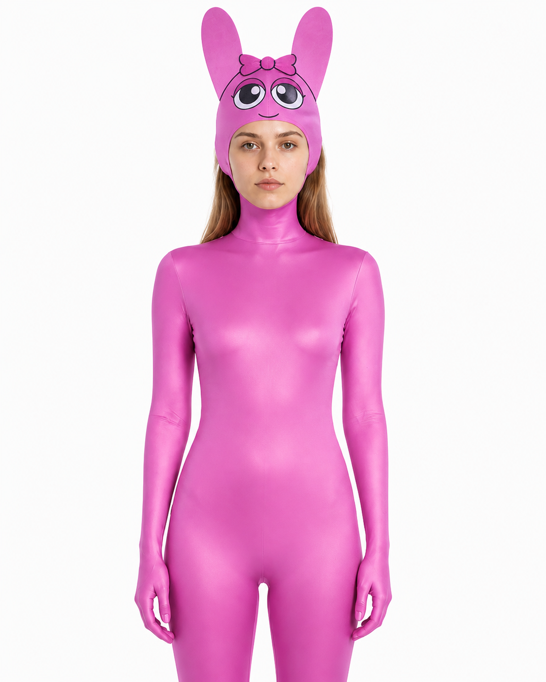 Pink Hooded Character Costume Jumpsuit Costumes detail 3