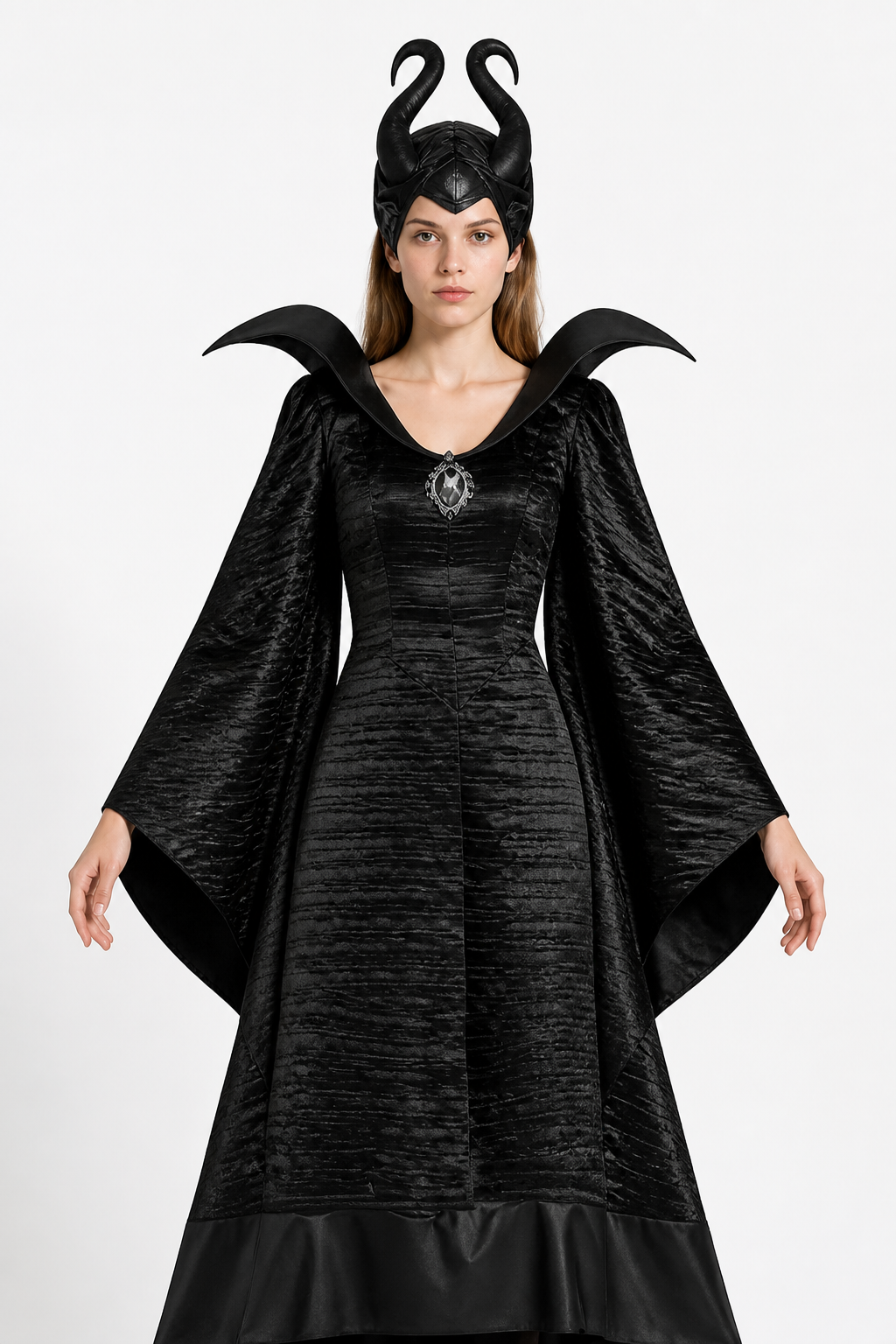 Halloween Costume with Horns and Long Dress Costume Dresses detail 2