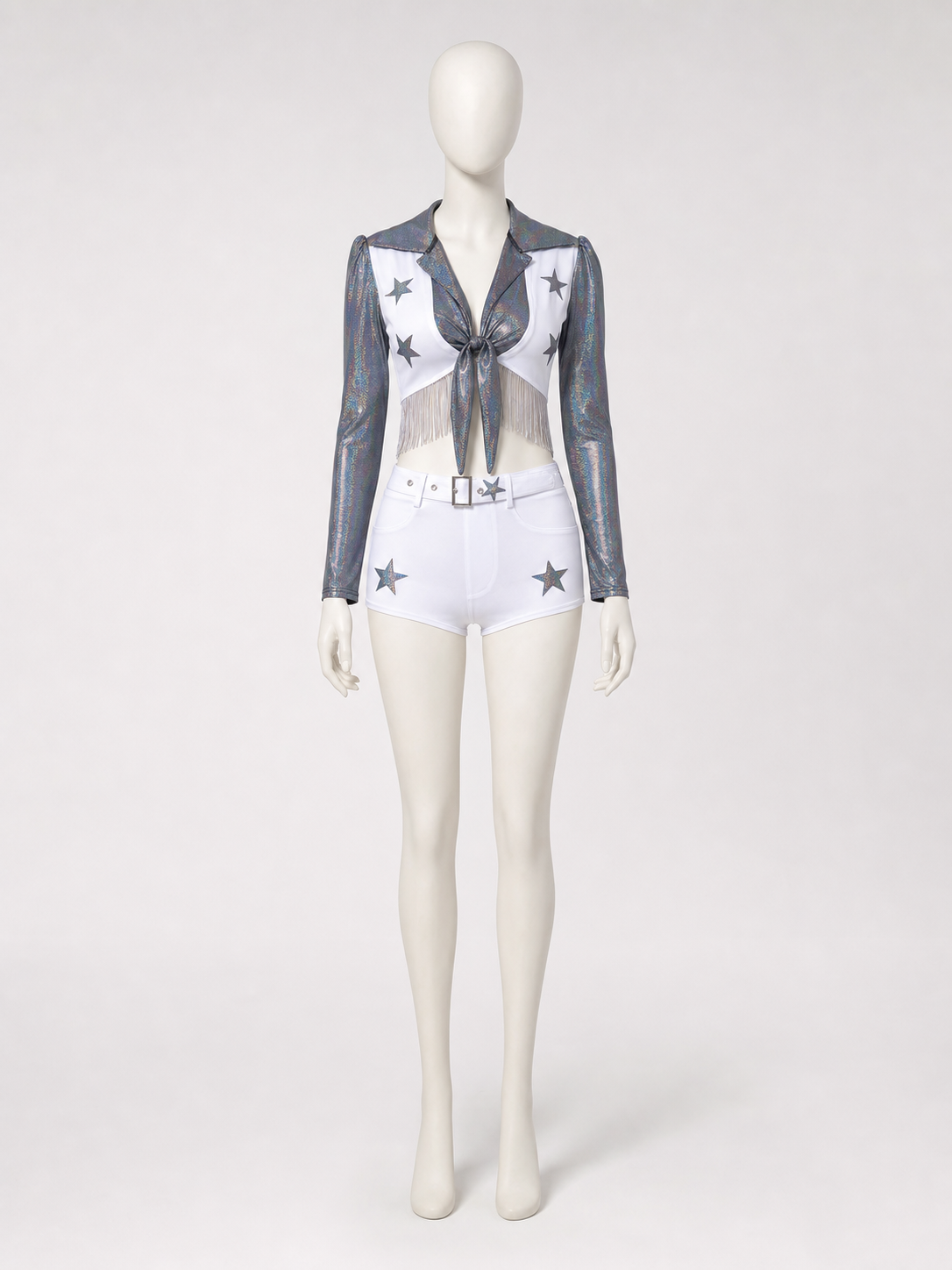 Stage costume: fringed long-sleeve top and shorts Costumes detail 2