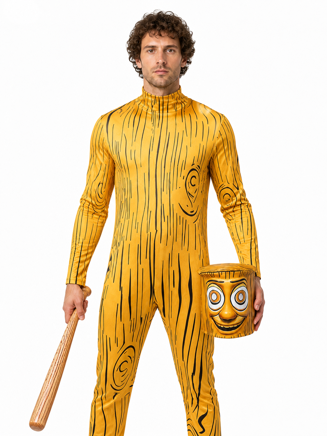 Wooden Character Carnival Costume Jumpsuit