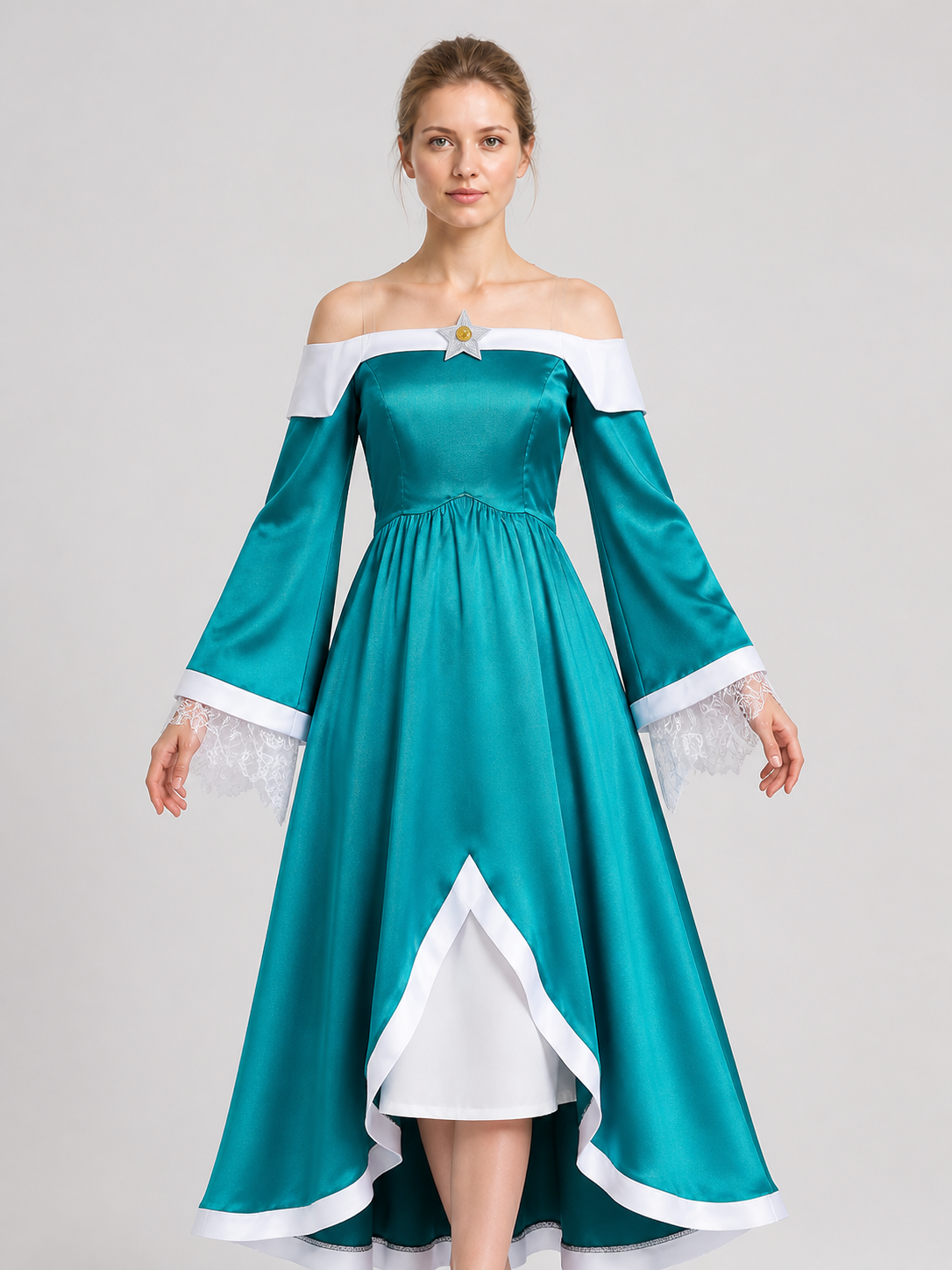 Rosalina Cosplay Dress, Long, with Brooch Costume Dresses detail 3