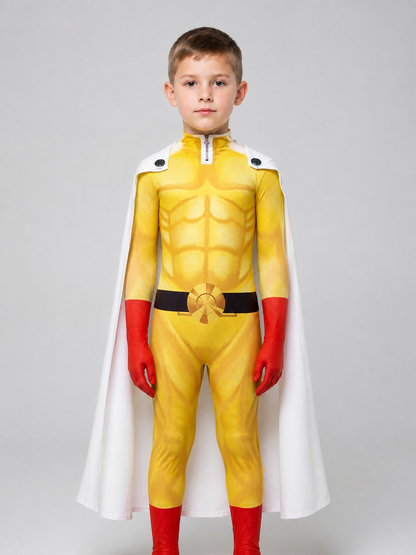 Saitama Cosplay Costume from One-Punch Man with Cape Costume Capes detail 3