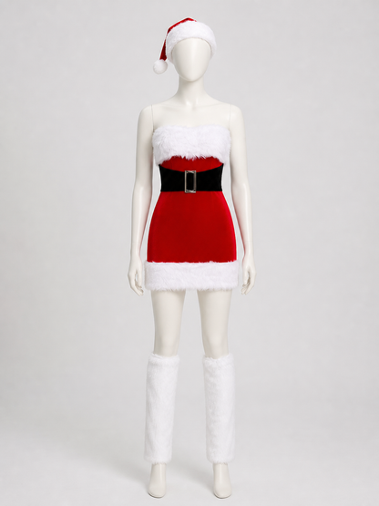 Santa Claus Christmas Costume with Dress Costume Dresses detail 3