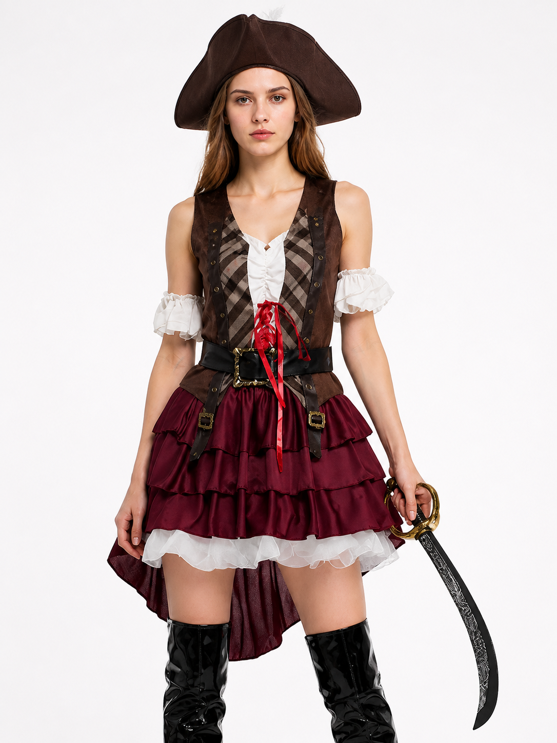 Pirate costume with dress and ruffles for parties Costume Dresses detail 3
