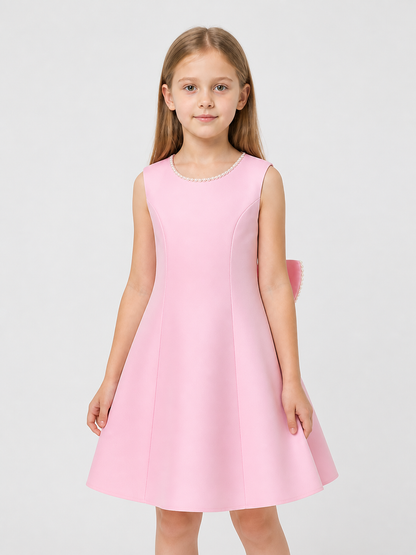 Pink Princess Dress with Pearl Decoration Costume Dresses detail 3
