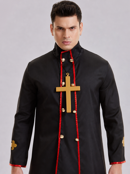 Religious Robe with Crosses and Red Trim