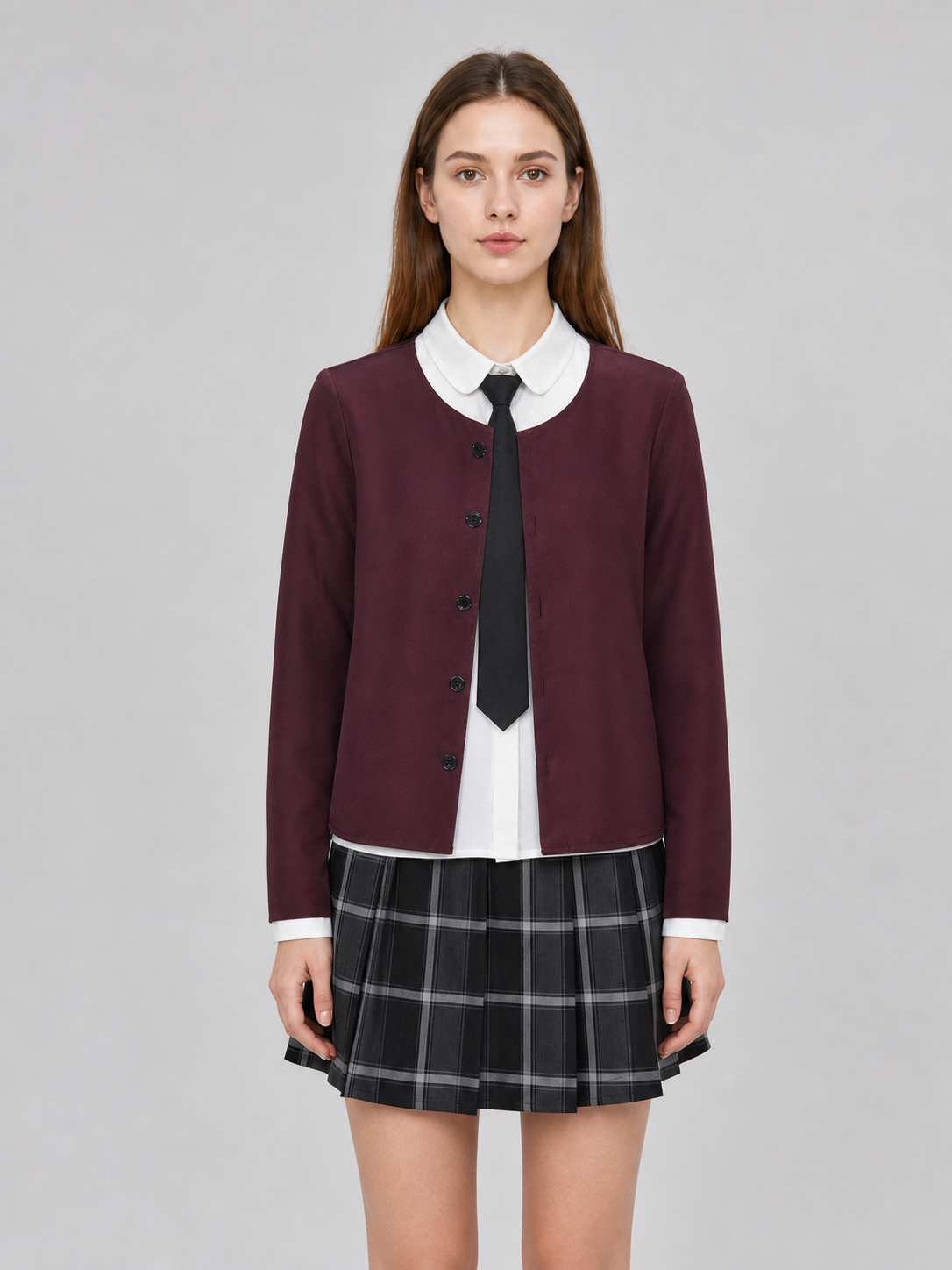 Frank cosplay costume: shirt, cardigan, skirt
