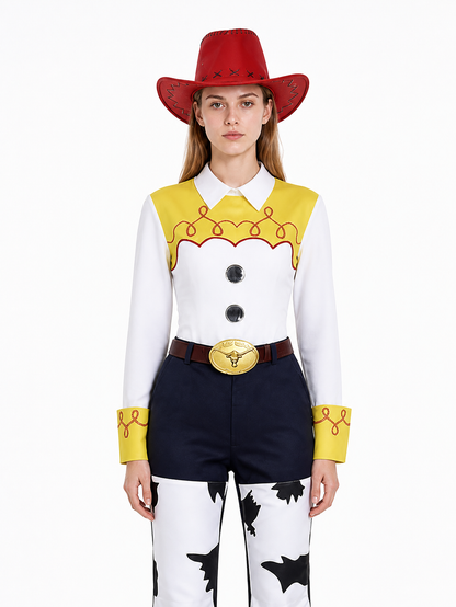Jessie Cowboy Costume with Hat and Belt Costume Headwear detail 3