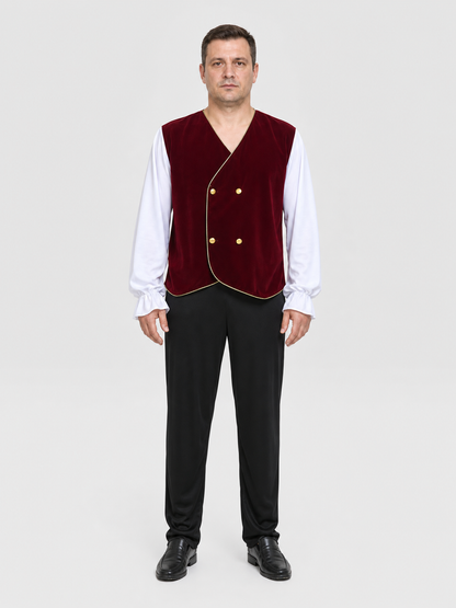 Russian Folk Stage Costume with Vest and Trousers Costumes detail 3