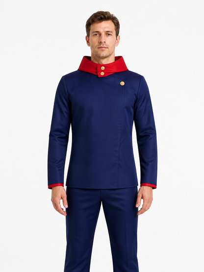 Cosplay: Uniform with a Red Collar and Gold Buttons Costumes detail 3