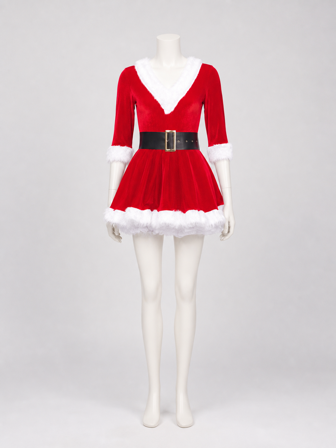 New Year's Costume Dress with Hood and Belt