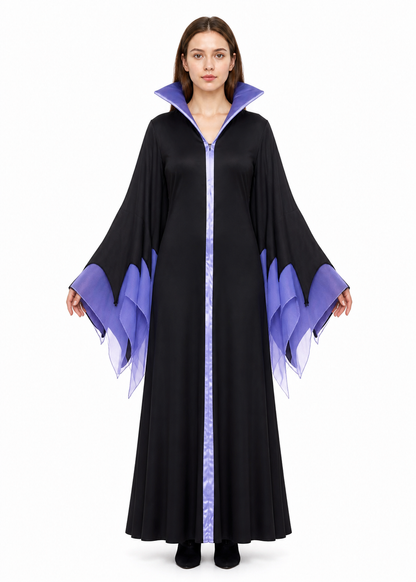 Black and Purple Wide-Sleeve Robe Costume Costumes detail 2