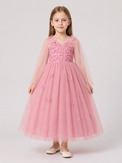 Festive Dress with Butterfly Embroidery and a Full Skirt Costume Dresses detail 3