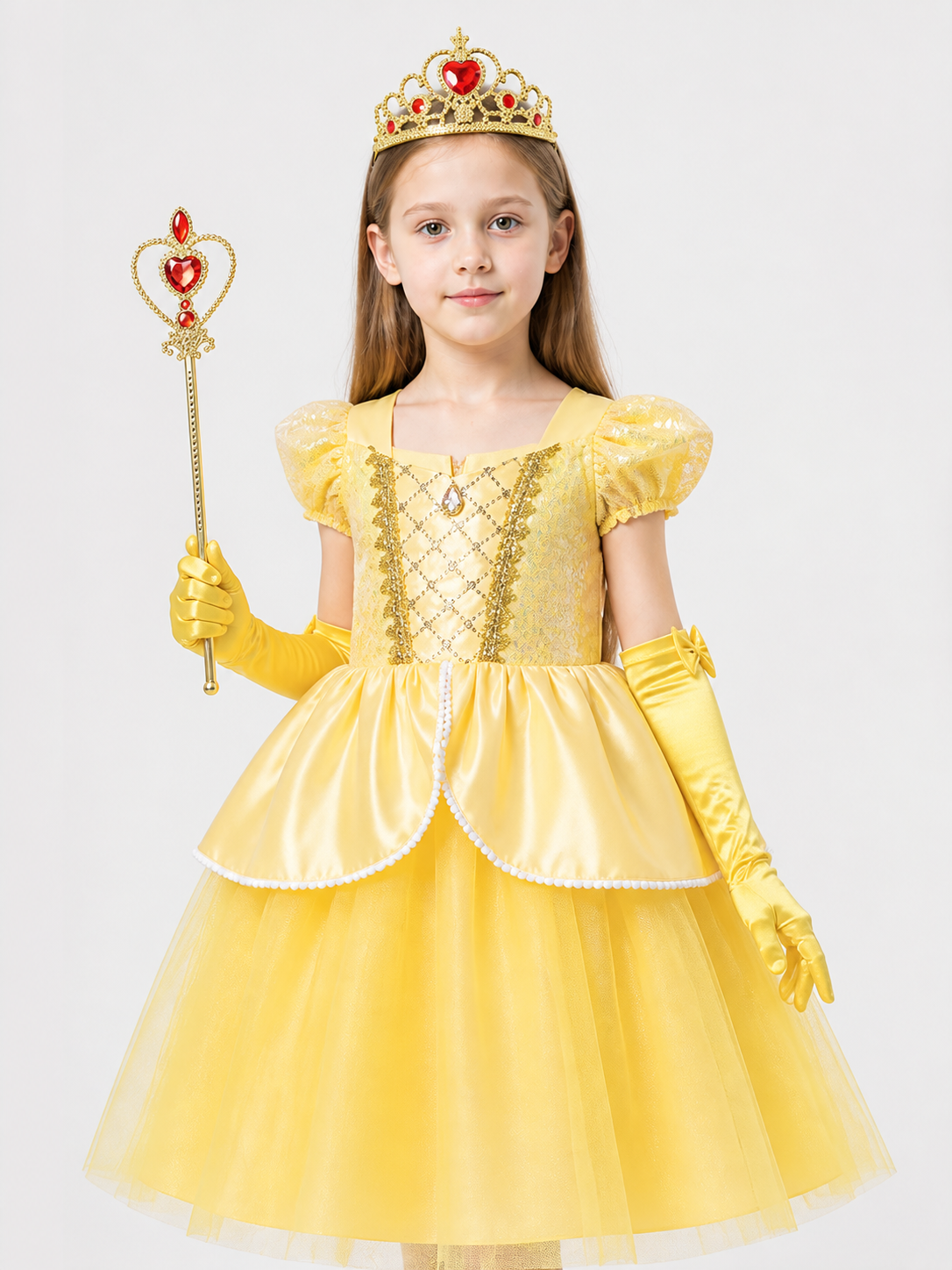 Yellow Princess Costume for Halloween Costumes detail 2