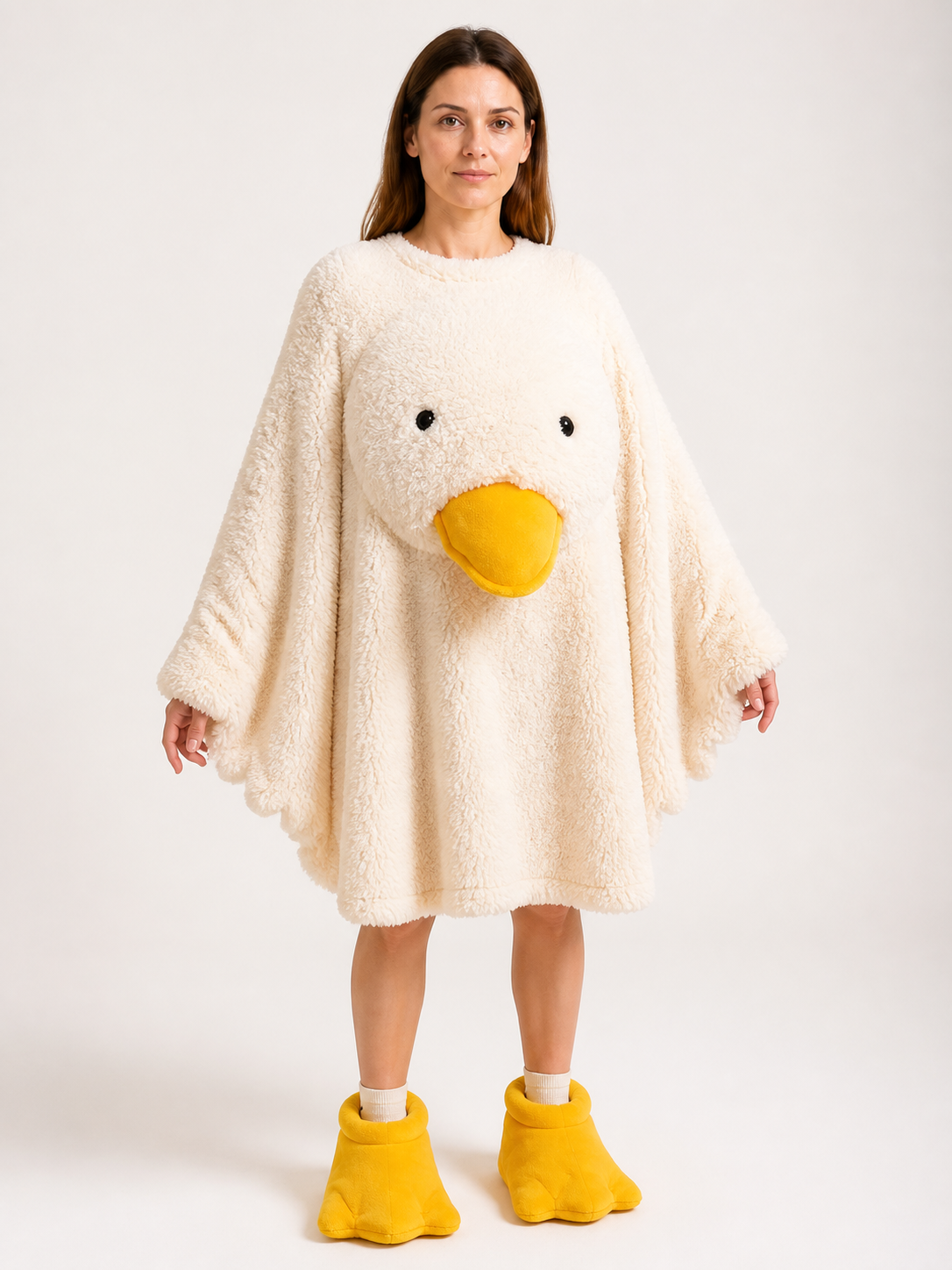 Plush White Goose Carnival Costume with Wings Costumes detail 2