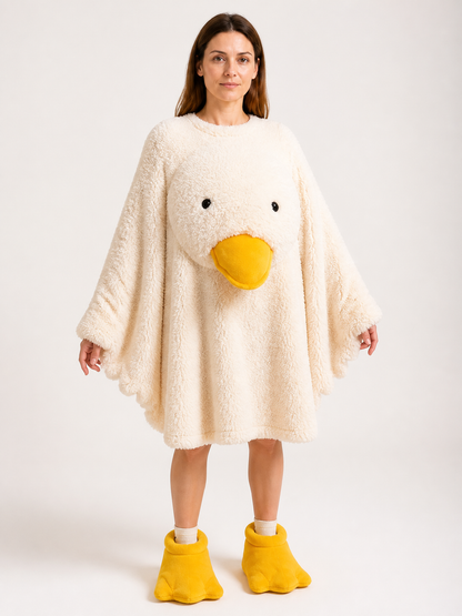 Plush White Goose Carnival Costume with Wings Costumes detail 2