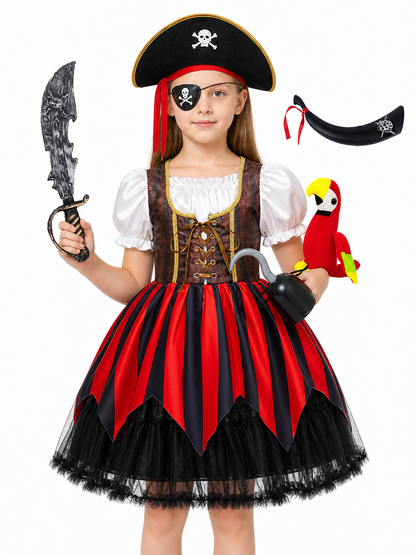 Pirate Costume with Dress and Carnival Accessories Costume Dresses detail 3