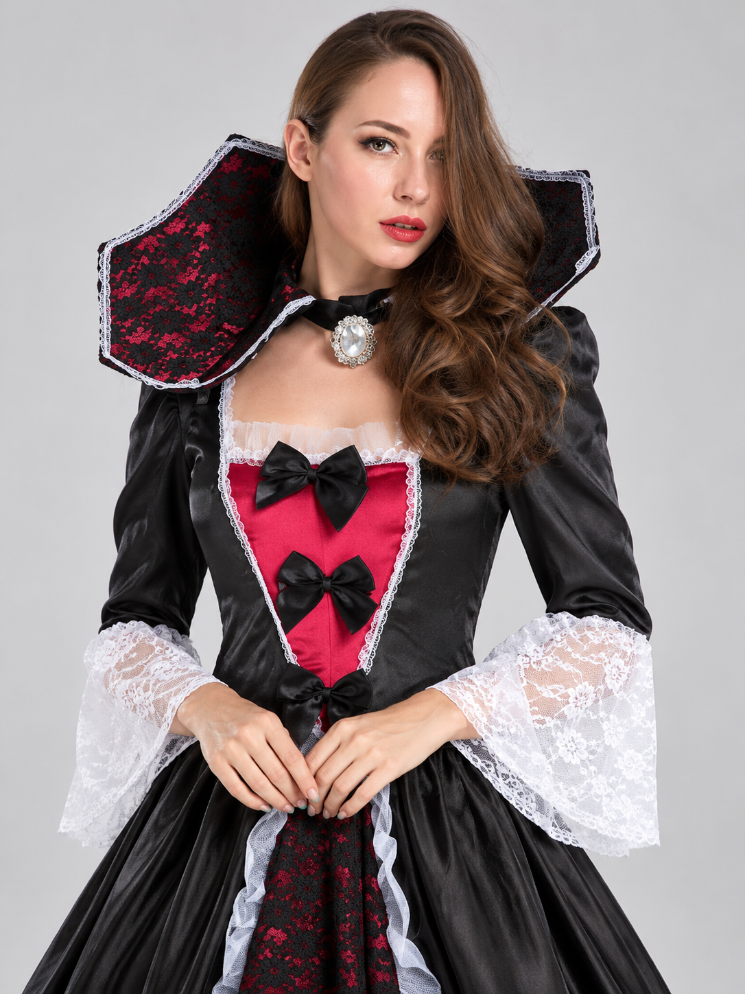 Vampire Costume with Lace and Bows
