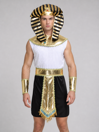 Ancient Egyptian-Style Pharaoh Costume for Parties