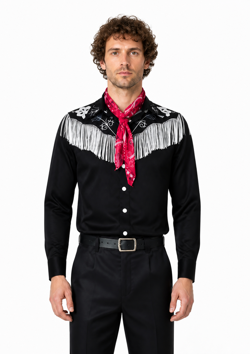 Western-Style Fringe Cosplay Costume upper body view