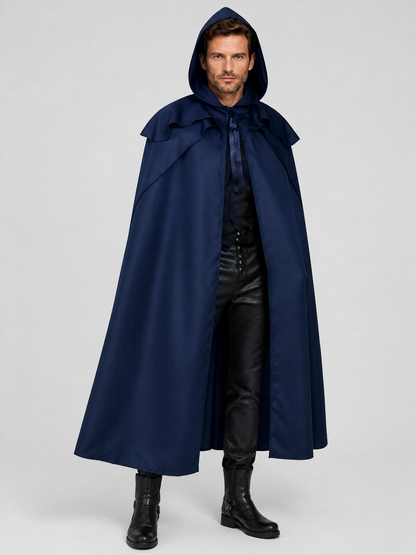 Dark Blue Hooded Cloak of Death for Cosplay Costume Capes detail 2