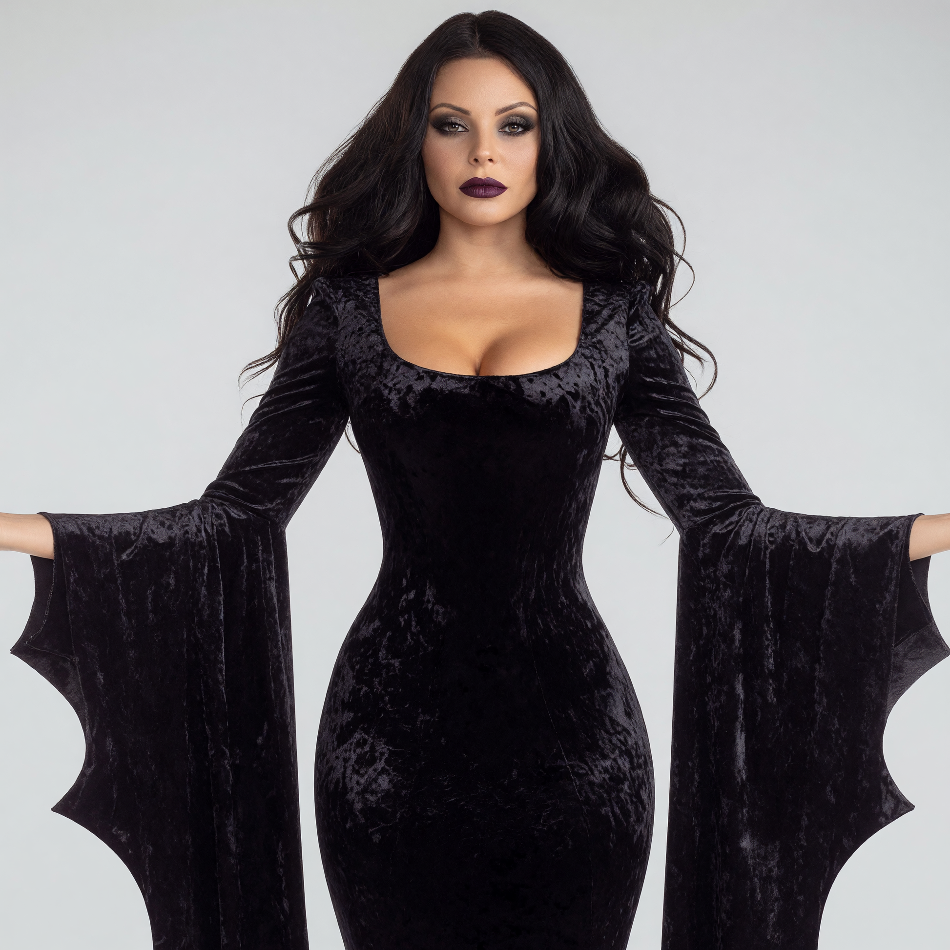 Halloween Vampire Costume with Wing Sleeves