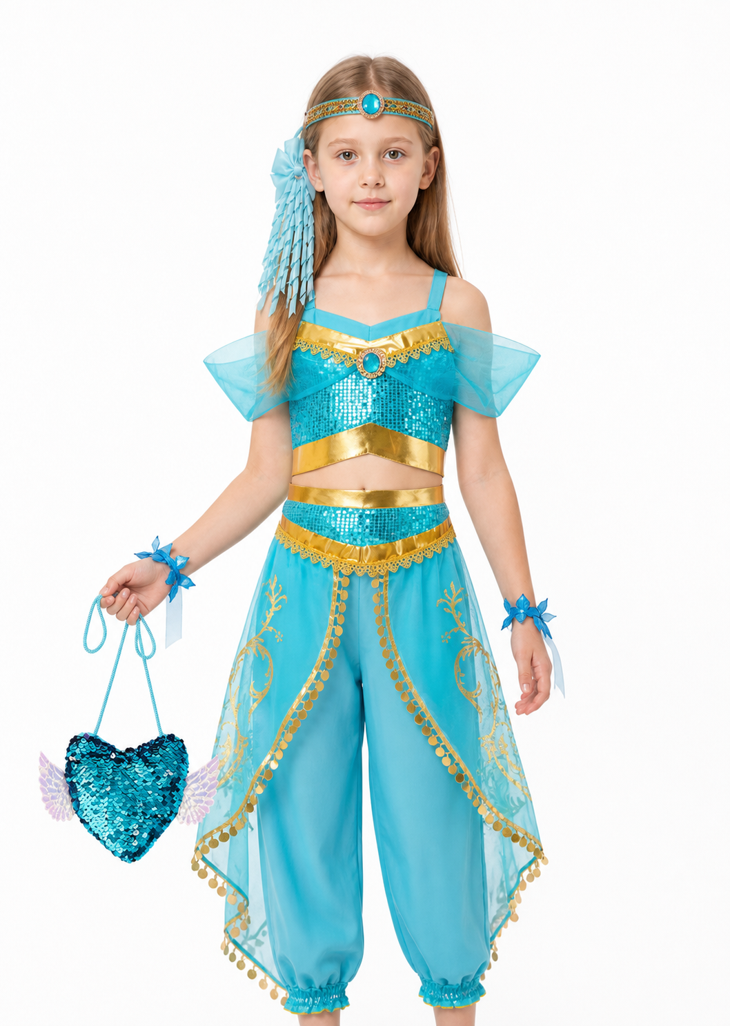 Children's Princess Jasmine Arabic-Style Costume with Harem Pants Costumes detail 3