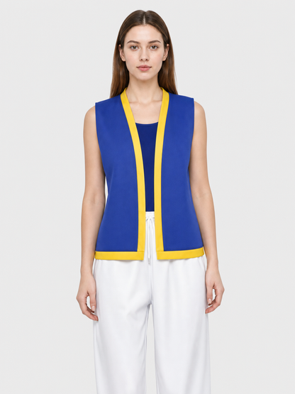 Cosplay costume with vest, pants, and mushroom hat