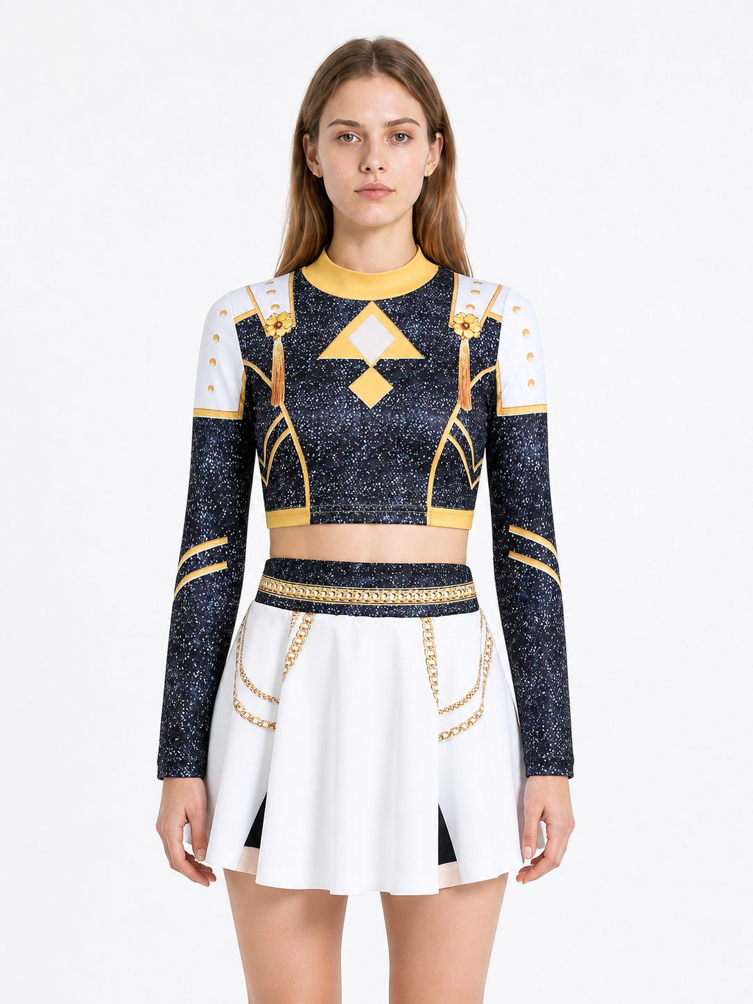 Children's two-piece outfit with a skirt and long-sleeve top Costumes detail 3