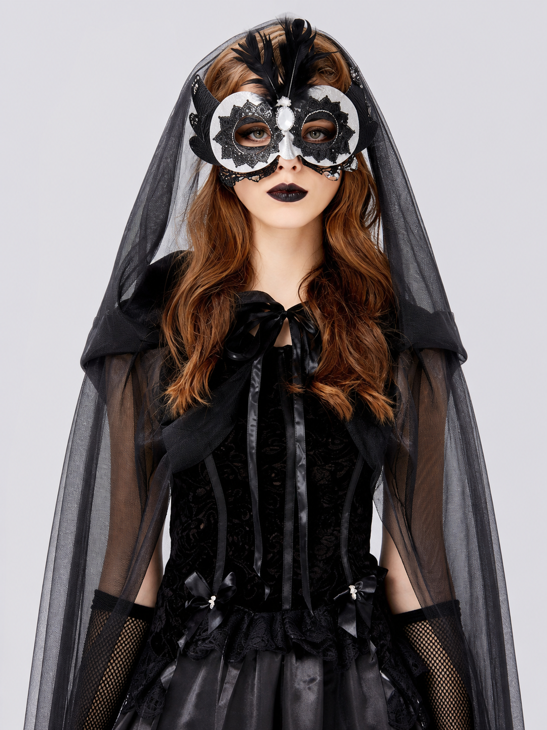 Vampire Costume with Dress and Cape, Gothic Look