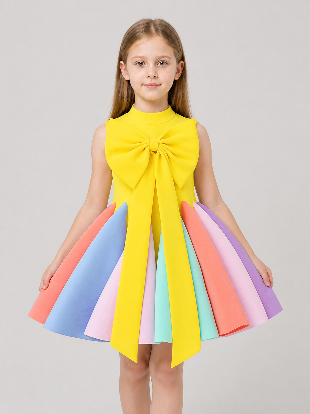 A-Line Princess Dress with Bow AL6110 for Fashion Shows