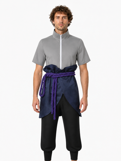 Sasuke Naruto Cosplay Costume Set with Belt Costumes detail 3
