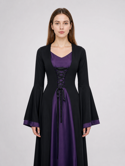 Gothic costume dress with corset lacing