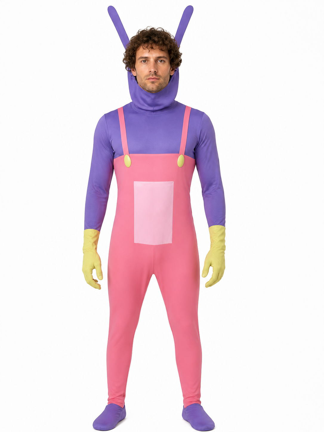 Pomni Purple and Pink Hooded Cosplay Jumpsuit Costumes detail 3