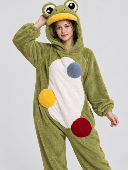 Frog Hooded Pajama Jumpsuit