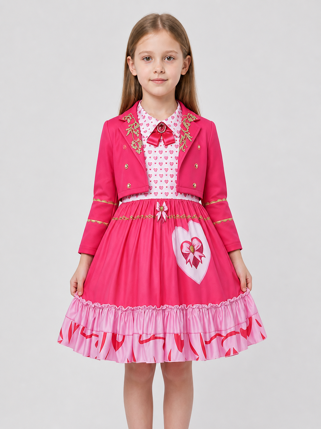 Descendants 5 Cosplay Set: Pink Dress and Jacket Costume Dresses detail 3