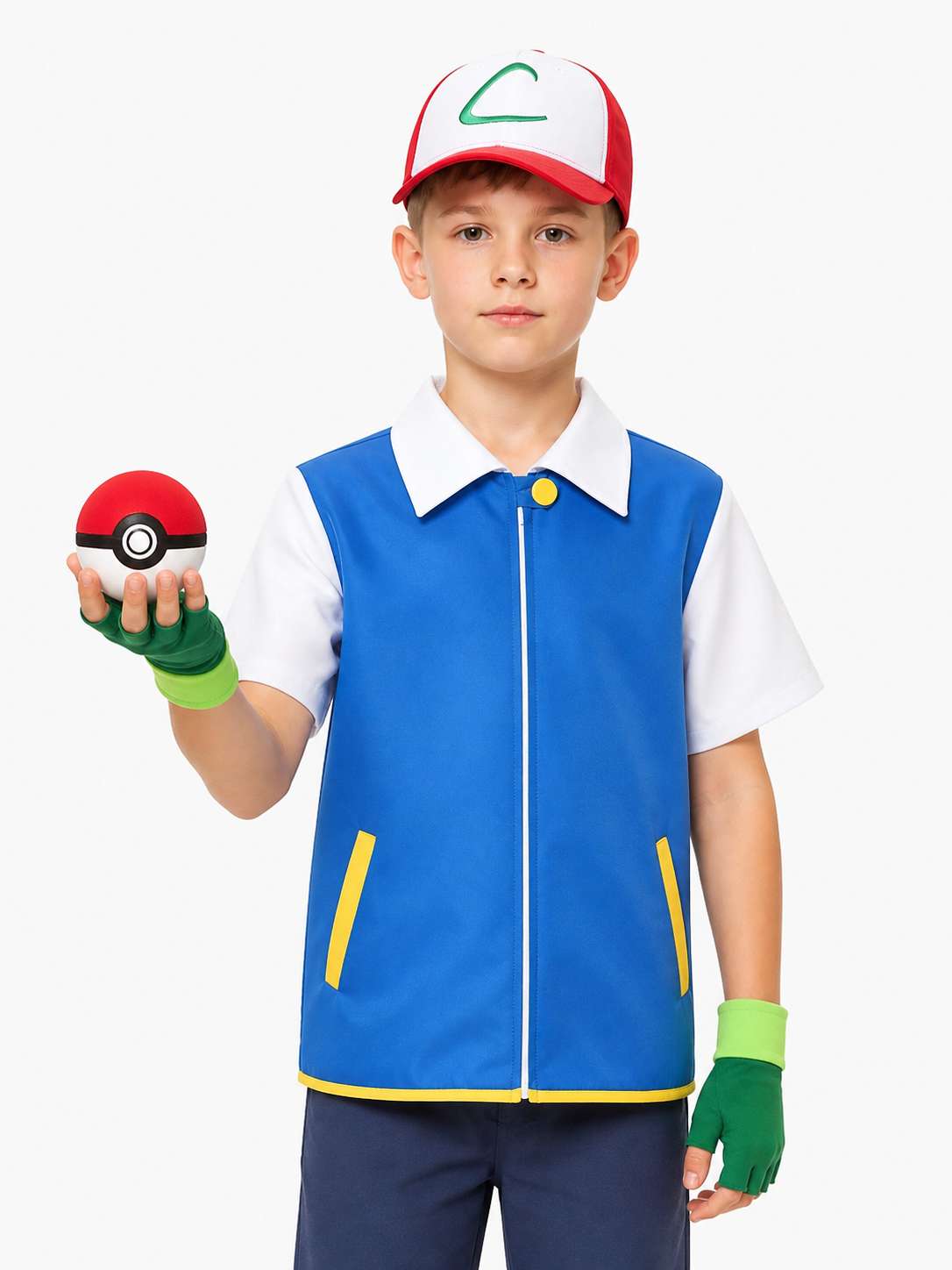 Pokémon Trainer Costume with Cap and Ball product detail 3