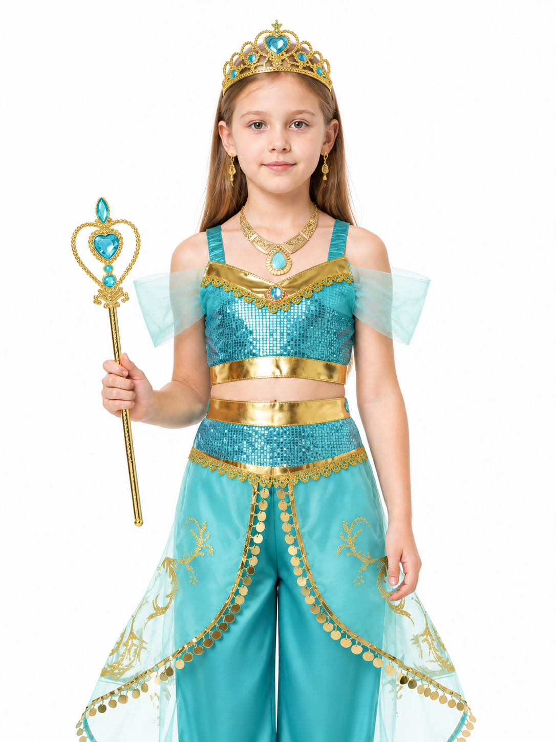 Jasmine Halloween Costume with Top and Pants Costumes detail 3