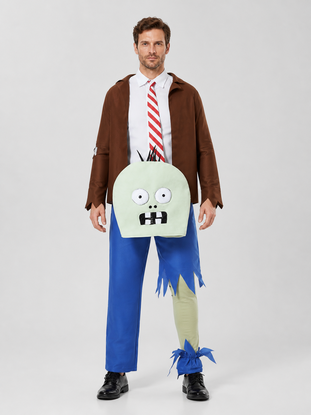 Plants vs. Zombies Zombie Costume with Headpiece Costume Headwear detail 3