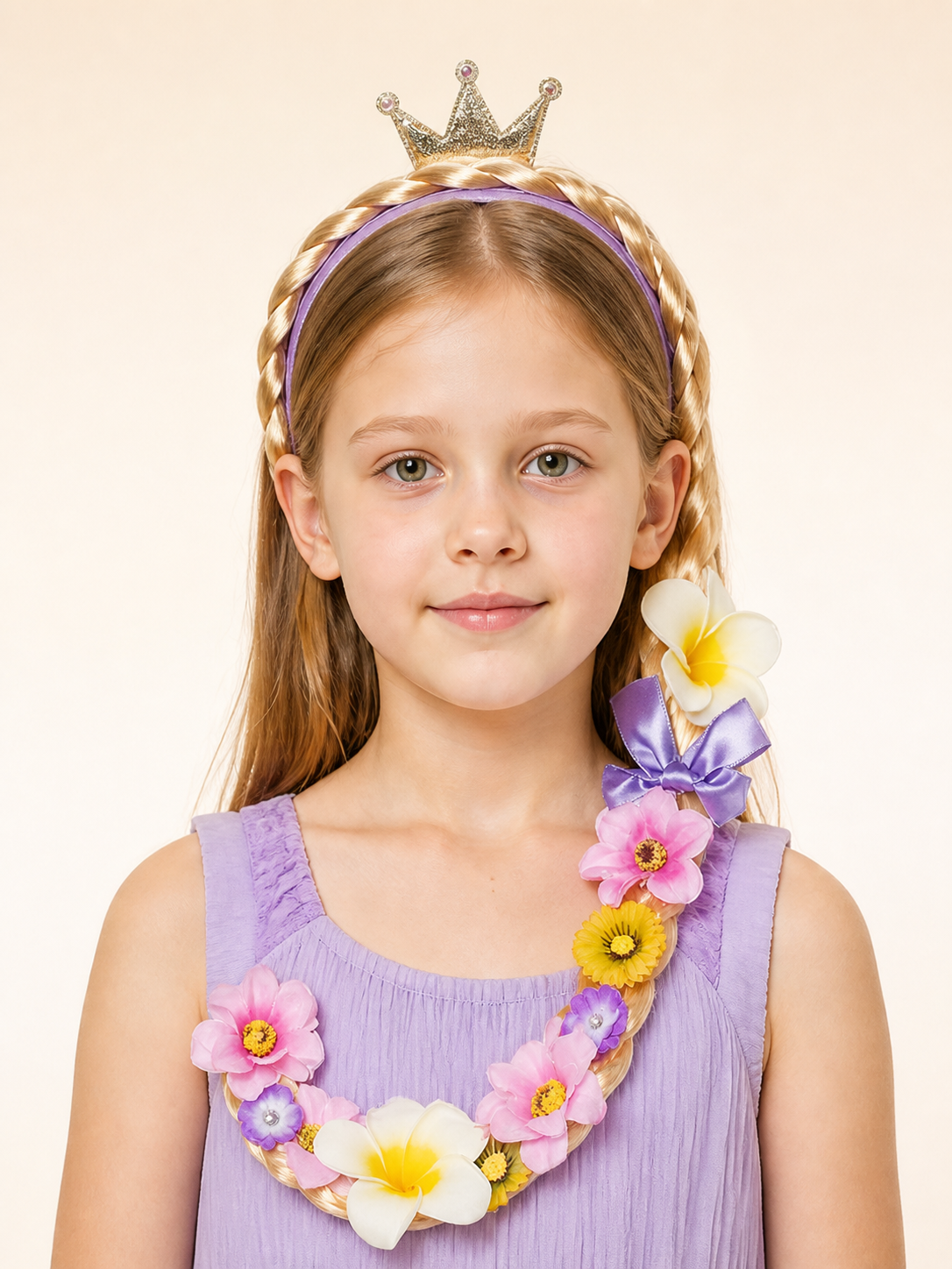 Halloween Carnival Headband with Flowers and Crown Costume Headwear detail 2